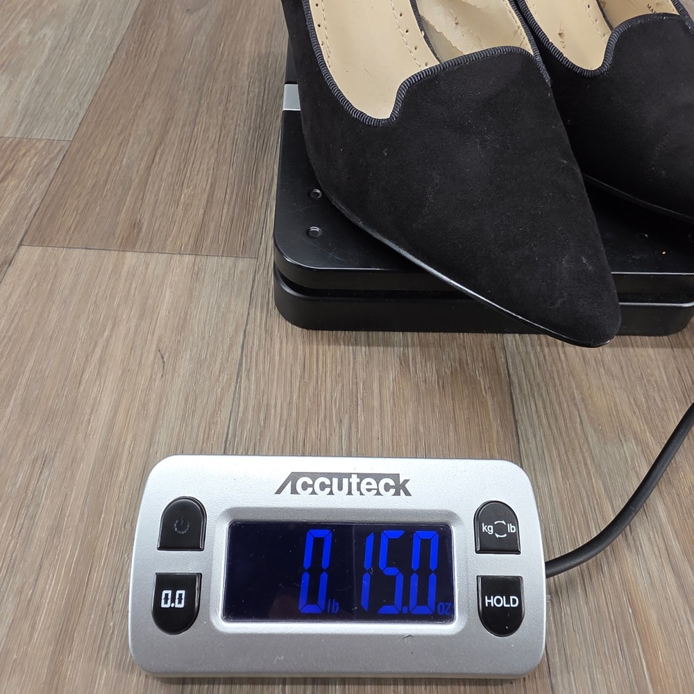 Adrienne Vittadini Black Suede Pointed Toe‎ Pumps Heels Classic Career Shoes 8M - Picture 10 of 10